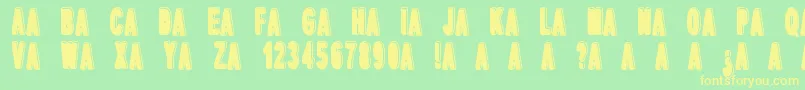 dPopper Font – Yellow Fonts on Green Background