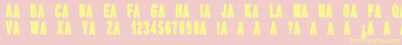 dPopper Font – Yellow Fonts on Pink Background