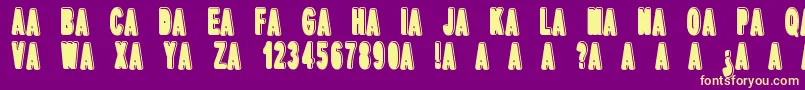 dPopper Font – Yellow Fonts on Purple Background