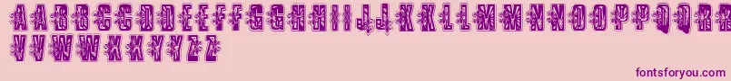 Police VtksLowriderbox – polices violettes sur fond rose