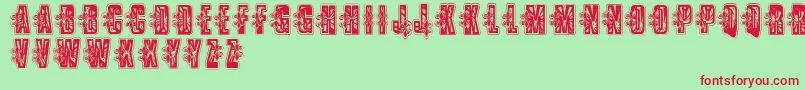 VtksLowriderbox Font – Red Fonts on Green Background