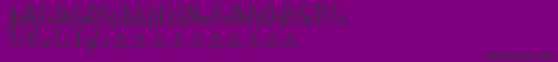 Czcionka Dr Phibes Personal Use – czarne czcionki na fioletowym tle