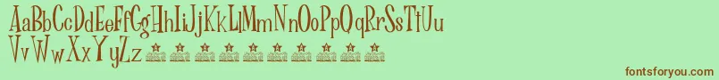 Dr Phibes Personal Use Font – Brown Fonts on Green Background