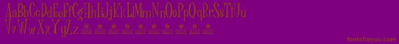 Dr Phibes Personal Use Font – Brown Fonts on Purple Background