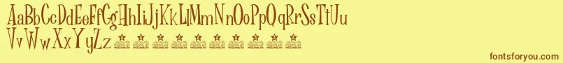 Dr Phibes Personal Use Font – Brown Fonts on Yellow Background