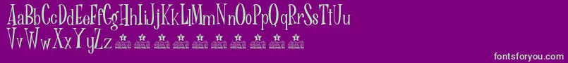 Police Dr Phibes Personal Use – polices vertes sur fond violet