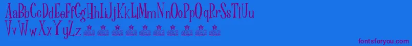 Dr Phibes Personal Use Font – Purple Fonts on Blue Background