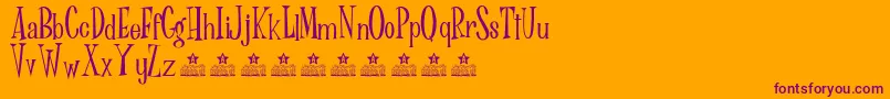 Dr Phibes Personal Use Font – Purple Fonts on Orange Background