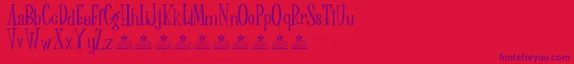 Dr Phibes Personal Use Font – Purple Fonts on Red Background