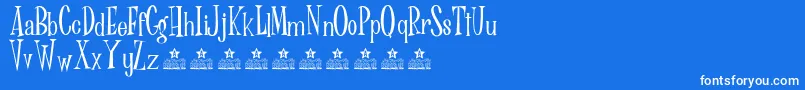 Dr Phibes Personal Use Font – White Fonts on Blue Background