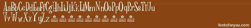 Dr Phibes Personal Use Font – White Fonts on Brown Background