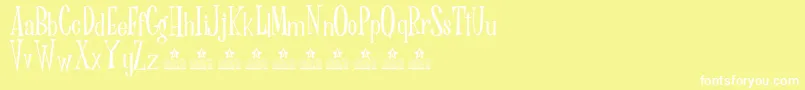 Dr Phibes Personal Use Font – White Fonts on Yellow Background