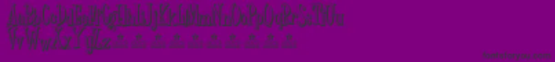 Fonte Dr Phibes shadow Personal Use – fontes pretas em um fundo violeta