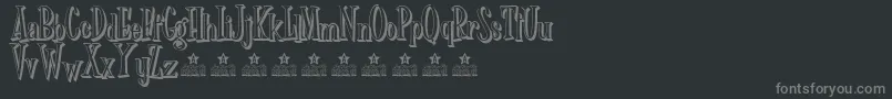 Dr Phibes shadow Personal Use Font – Gray Fonts on Black Background