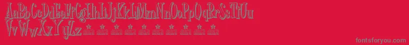 Dr Phibes shadow Personal Use Font – Gray Fonts on Red Background