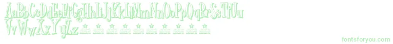 フォントDr Phibes shadow Personal Use – 緑のフォント
