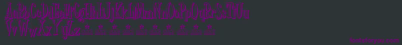 Dr Phibes shadow Personal Use Font – Purple Fonts on Black Background