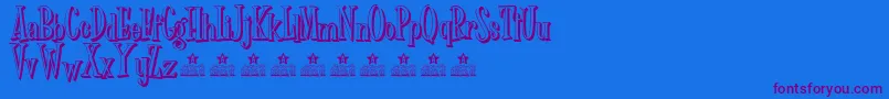 Dr Phibes shadow Personal Use Font – Purple Fonts on Blue Background