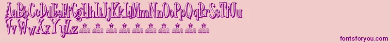 Dr Phibes shadow Personal Use Font – Purple Fonts on Pink Background