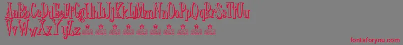 Dr Phibes shadow Personal Use Font – Red Fonts on Gray Background