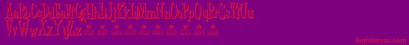 Dr Phibes shadow Personal Use Font – Red Fonts on Purple Background