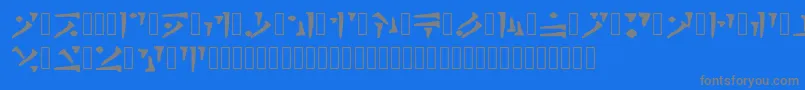Draconiano Regular-Schriftart – Graue Schriften auf blauem Hintergrund