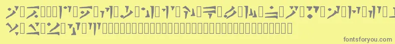 Draconiano Regular Font – Gray Fonts on Yellow Background