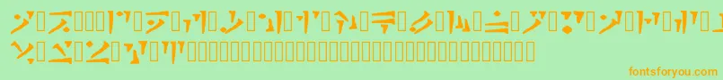 Draconiano Regular Font – Orange Fonts on Green Background