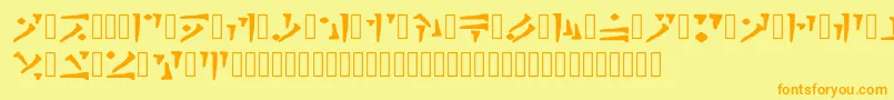 Draconiano Regular Font – Orange Fonts on Yellow Background
