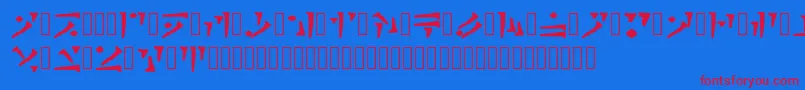 Draconiano Regular Font – Red Fonts on Blue Background