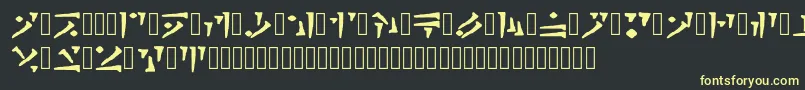 Draconiano Regular Font – Yellow Fonts on Black Background