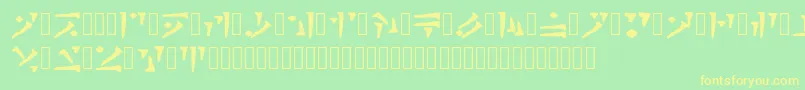 Draconiano Regular Font – Yellow Fonts on Green Background