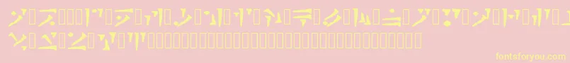 Draconiano Regular Font – Yellow Fonts on Pink Background