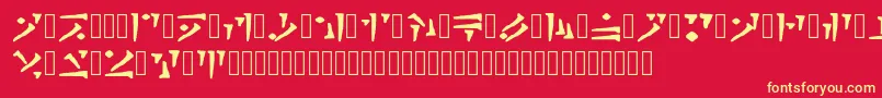 Draconiano Regular Font – Yellow Fonts on Red Background