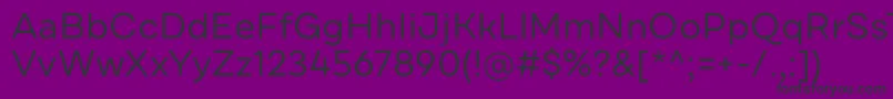 Draft B Regular Font – Black Fonts on Purple Background