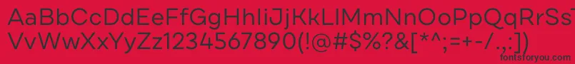 Draft B Regular Font – Black Fonts on Red Background