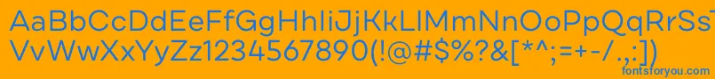 Draft B Regular Font – Blue Fonts on Orange Background