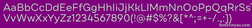 Draft B Regular Font – Green Fonts on Purple Background