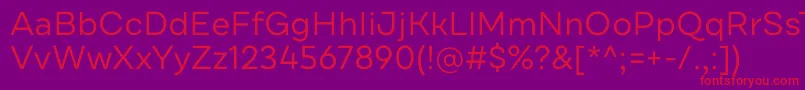 Draft B Regular Font – Red Fonts on Purple Background