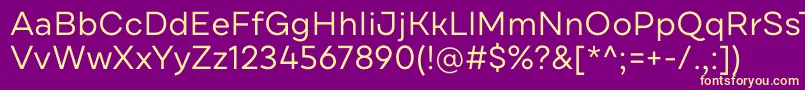 Draft B Regular Font – Yellow Fonts on Purple Background