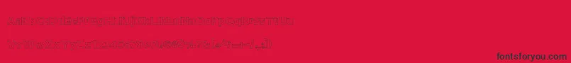 DraftQuick Font – Black Fonts on Red Background