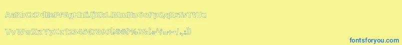 DraftQuick Font – Blue Fonts on Yellow Background