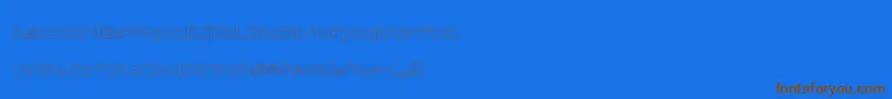 DraftQuick Font – Brown Fonts on Blue Background
