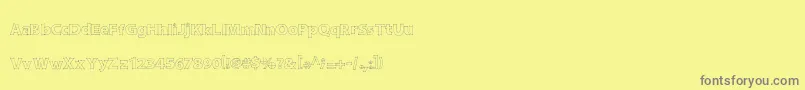 Шрифт DraftQuick – серые шрифты на жёлтом фоне