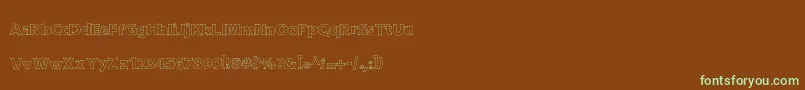 DraftQuick Font – Green Fonts on Brown Background