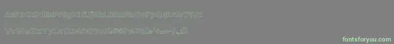 DraftQuick Font – Green Fonts on Gray Background
