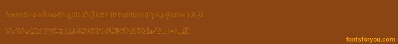 DraftQuick Font – Orange Fonts on Brown Background