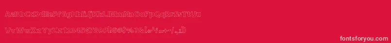 DraftQuick Font – Pink Fonts on Red Background