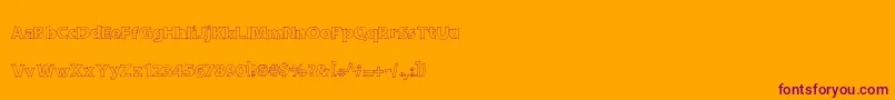 DraftQuick Font – Purple Fonts on Orange Background