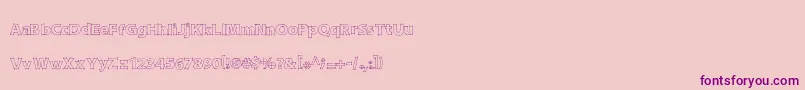 DraftQuick Font – Purple Fonts on Pink Background